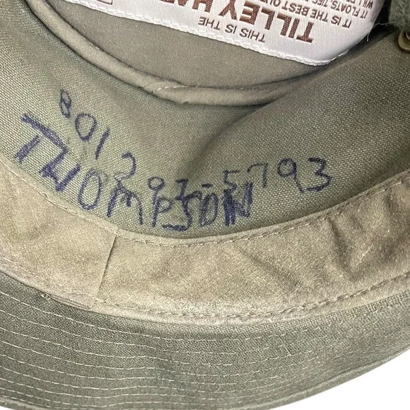 Tilley Endurables Outback Hat Mens Size 6 7/8 Olive Green Outdoor Sun Protection - Picture 6 of 8